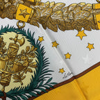 Hermes Carre 90 Scarf 100% Silk Emblemes de L'europe European Emblem Yellow — view 7