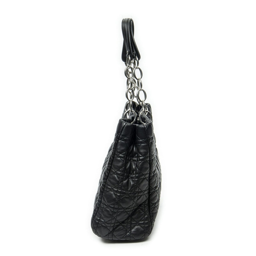 Dior Soft Shopping Tote Black Cannage Lambskin Leather — view 3