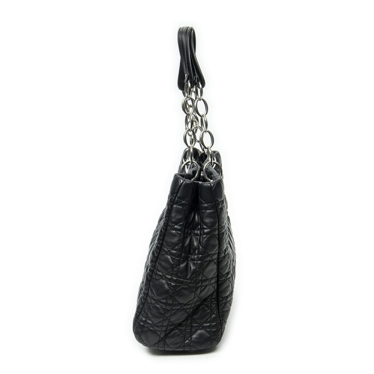 Dior Soft Shopping Tote Black Cannage Lambskin Leather — view 3