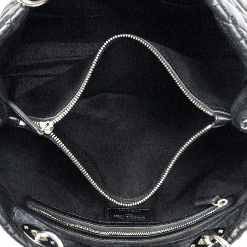 Dior Soft Shopping Tote Black Cannage Lambskin Leather — view 9