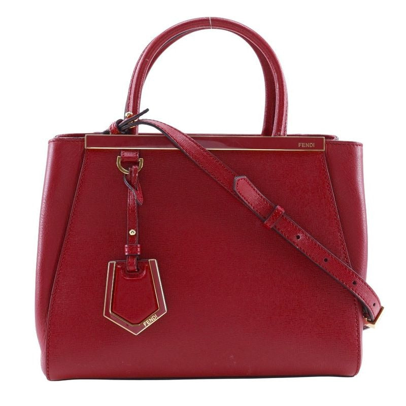 Fendi Petit Toujours 2-Way Shoulder 8 Bh253 Leather Red Handbag