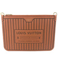 Louis Vuitton Pouch Neverfull Inside Out MM Leather Tan Brown