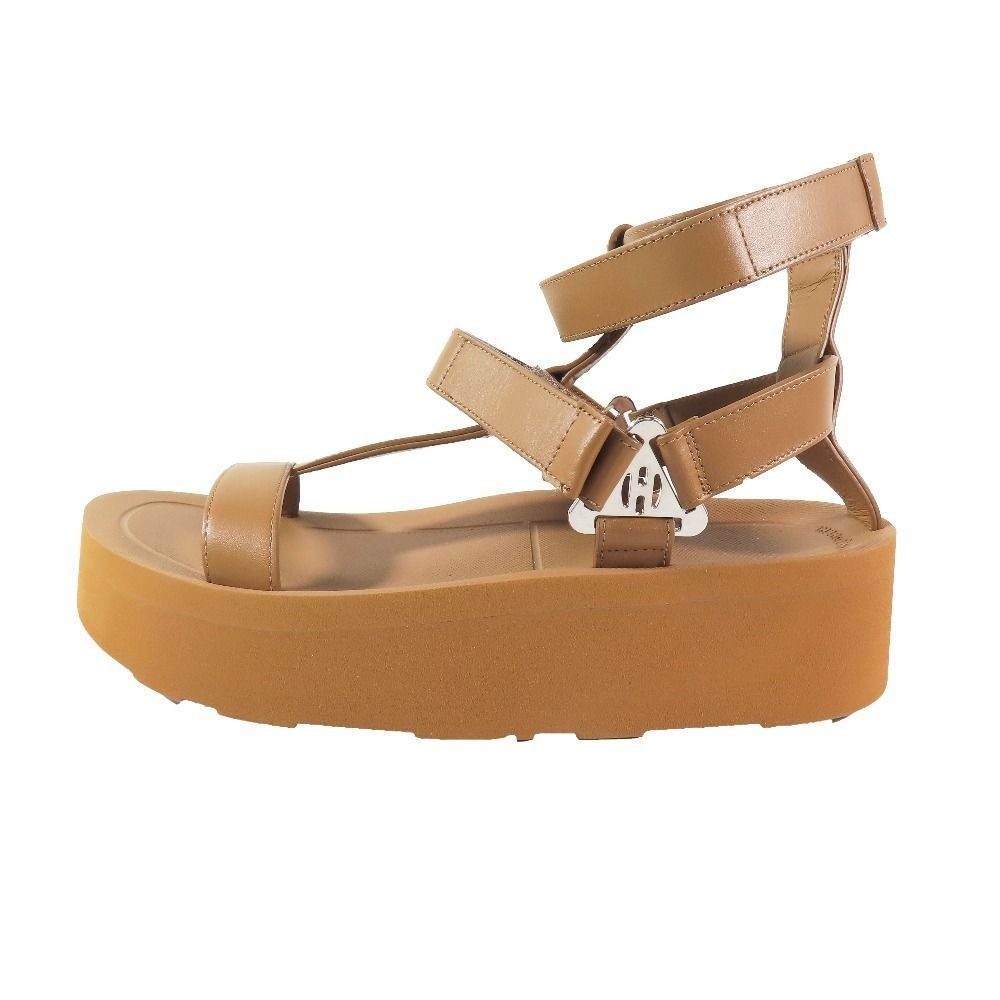 Hermes Enid Thick Sole Sandals Shoes Platform Diamant Buckle Logo