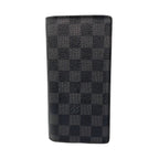 Louis Vuitton Portefeuille Brazza Damier Graphite Leather Black Bifold Wallet