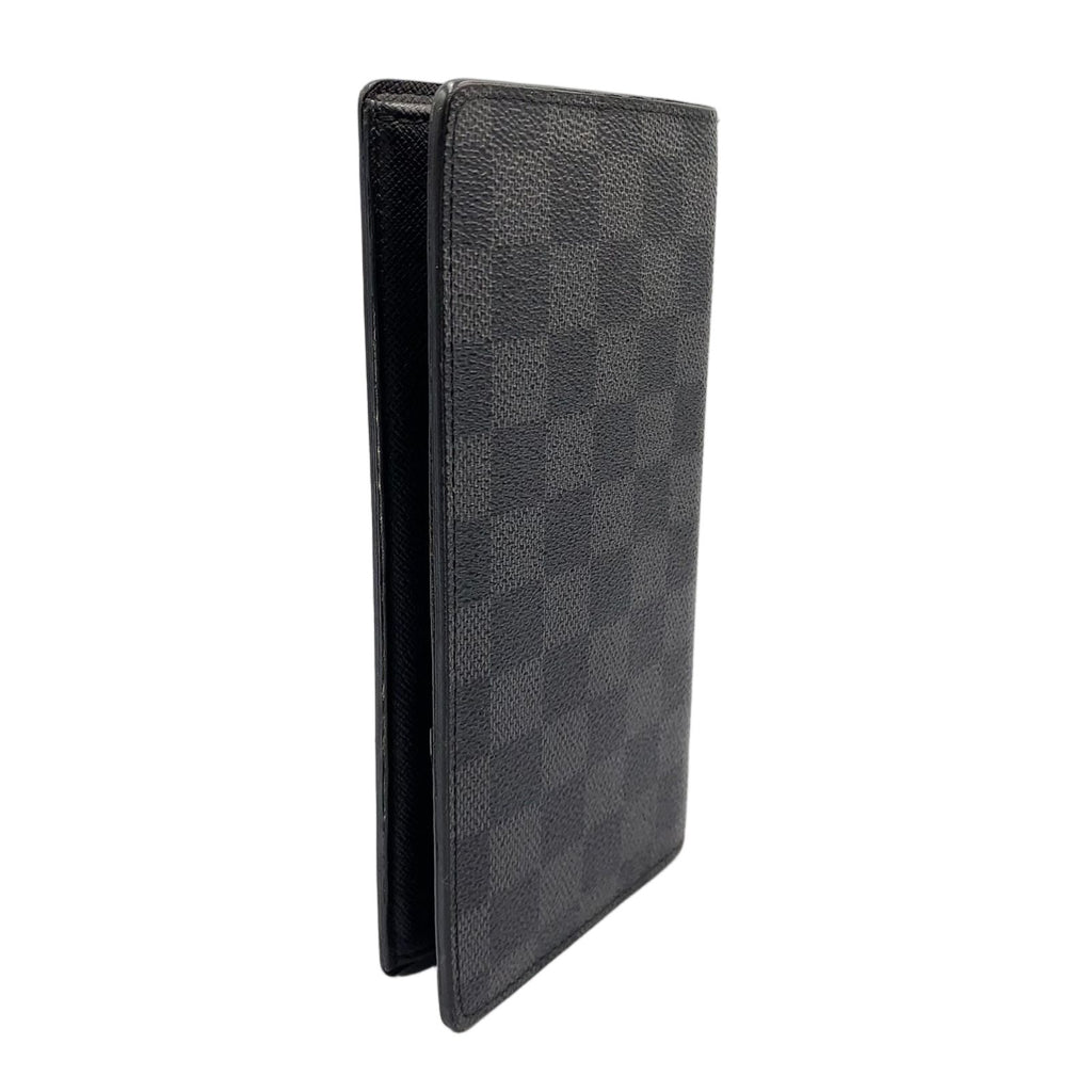 Louis Vuitton Portefeuille Brazza Damier Graphite Leather Black Bifold Wallet — view 2