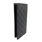 Louis Vuitton Portefeuille Brazza Damier Graphite Leather Black Bifold Wallet — view 2