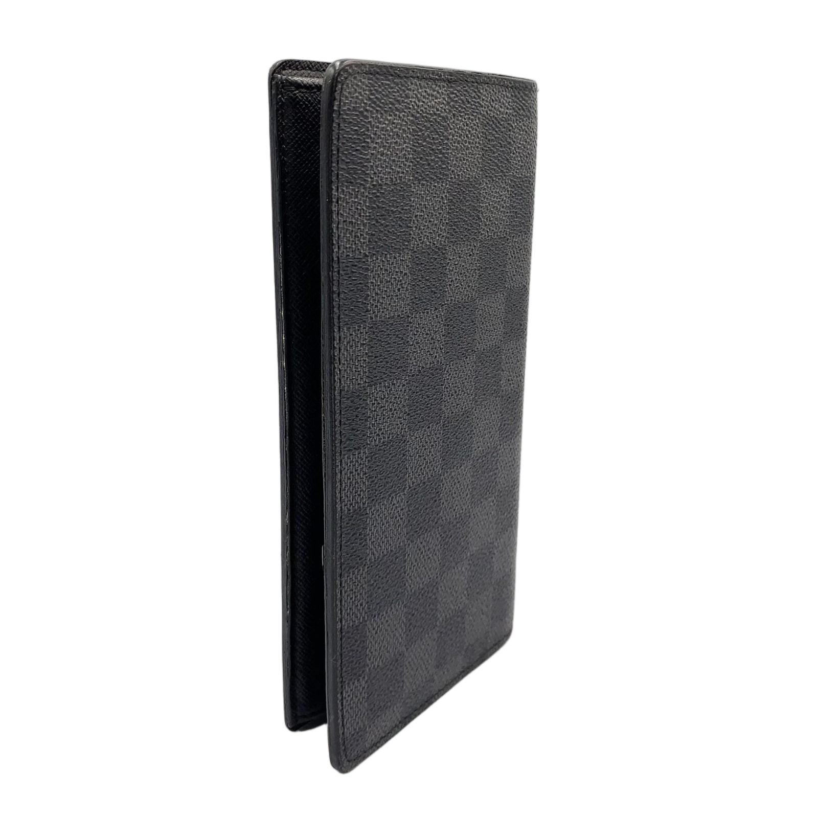 Louis Vuitton Portefeuille Brazza Damier Graphite Leather Black Bifold Wallet — view 2
