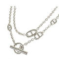 Hermes Farandole Long Silver Chaine D'ancre Necklace