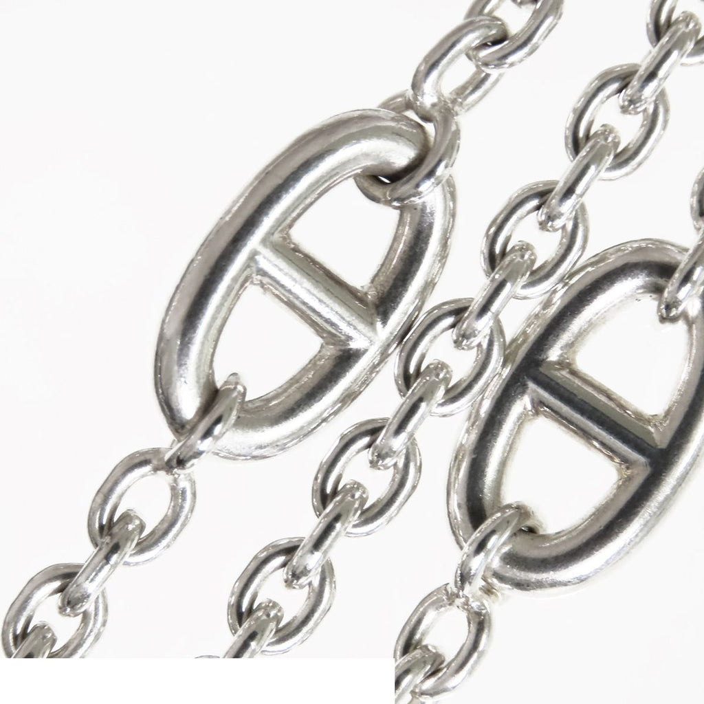 Hermes Farandole Long Silver Chaine D'ancre Necklace — view 4