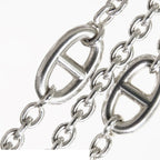 Hermes Farandole Long Silver Chaine D'ancre Necklace — view 4