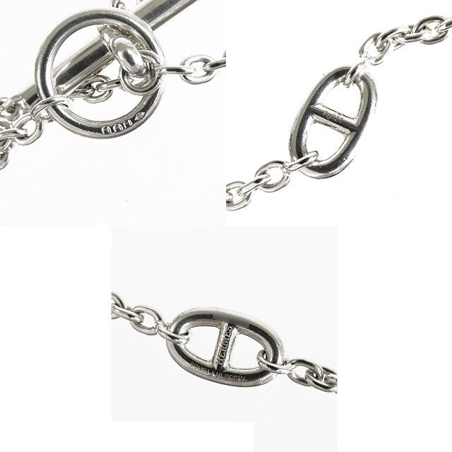 Hermes Farandole Long Silver Chaine D'ancre Necklace — view 6