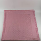 Louis Vuitton Shawl Monogram Pink Silk Wool Vintage Scarf — view 5