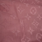 Louis Vuitton Shawl Monogram Pink Silk Wool Vintage Scarf — view 7
