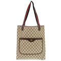 Gucci Vintage Sherry GG 39 002 4487 Canvas Beige Tote Bag 1656