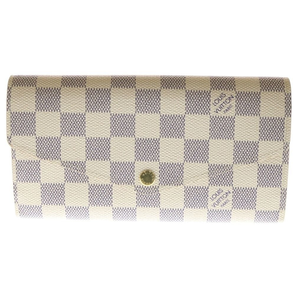 Louis Vuitton Damier Azur Portefeuille Sarah Canvas Wallet Long