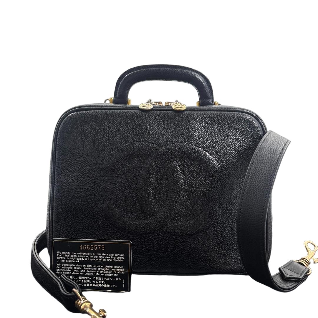 Chanel Super Caviar Leather Vanity Shoulder