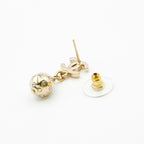 Chanel Earrings Gold Coco Mark Rhinestone — view 5