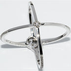 Gucci Rings 18K White Gold Diamond GG Running Xring Full — view 4