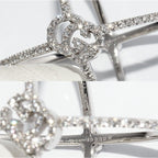 Gucci Rings 18K White Gold Diamond GG Running Xring Full — view 5