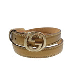Gucci GG Logo Leather Gold Hardware 85-34 Belt 0976 — view 2