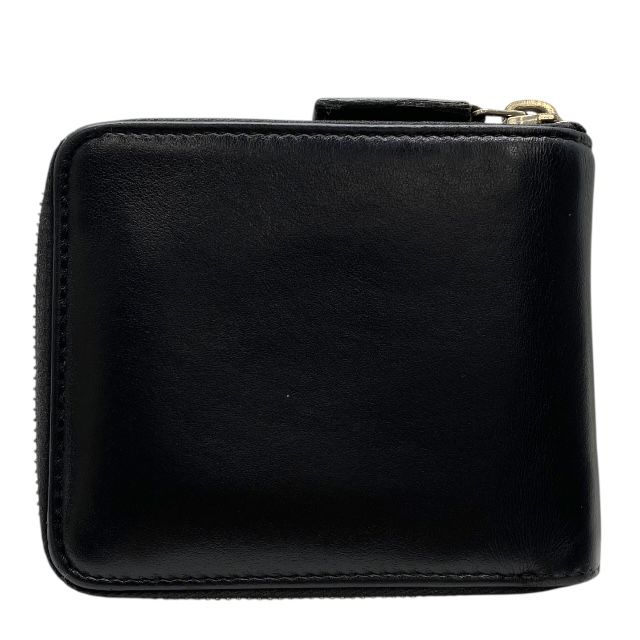 Saint Laurent Paris Fold Wallet Compact Round Zipper Leather — view 2