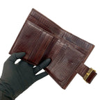 Fendi Box Zucchino FF Pattern Logo Canvas Leather Bifold Wallet Brown Handbag — view 7