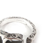 Gucci Arabesque Key Motif GG Logo Ring Silver SV 925 15 — view 5