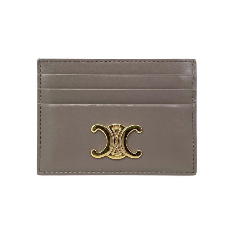 Celine Card Case Triomphe Holder 10 L833 dpv.10 bl Shiny Calfskin Logo — view 2