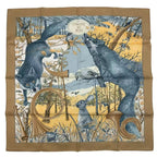 Hermes Scarf Silk Carre 90 Chasse Au Bois Forest Hunting Brown Box — view 2