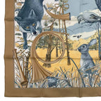 Hermes Scarf Silk Carre 90 Chasse Au Bois Forest Hunting Brown Box — view 5
