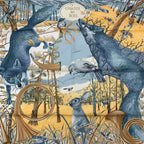 Hermes Scarf Silk Carre 90 Chasse Au Bois Forest Hunting Brown Box — view 7