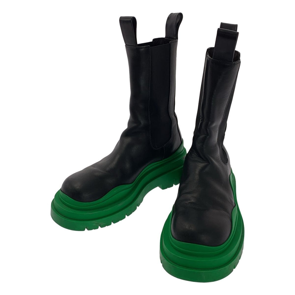 Bottega Veneta Tire Chelsea Boots 41 Black Green