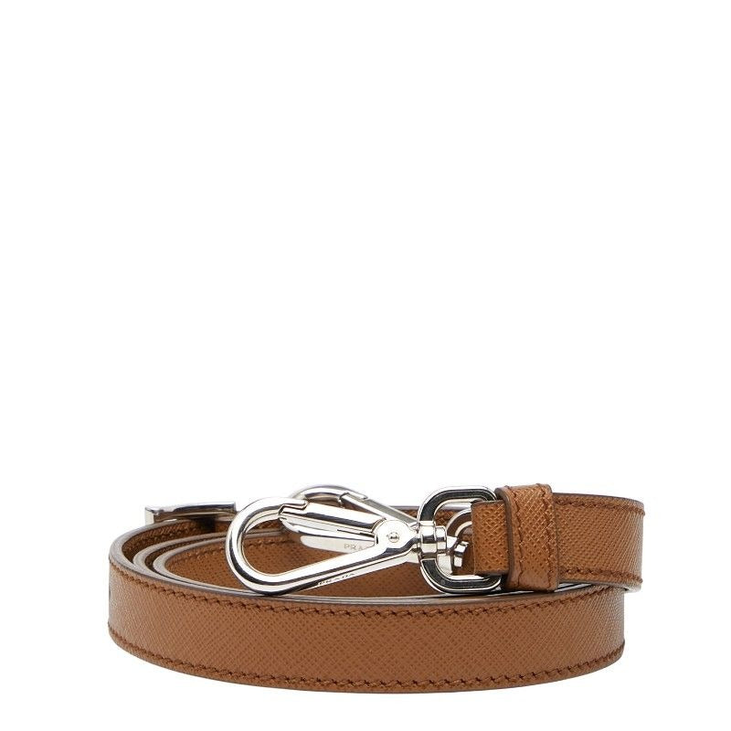 Prada Brown Silver Leather