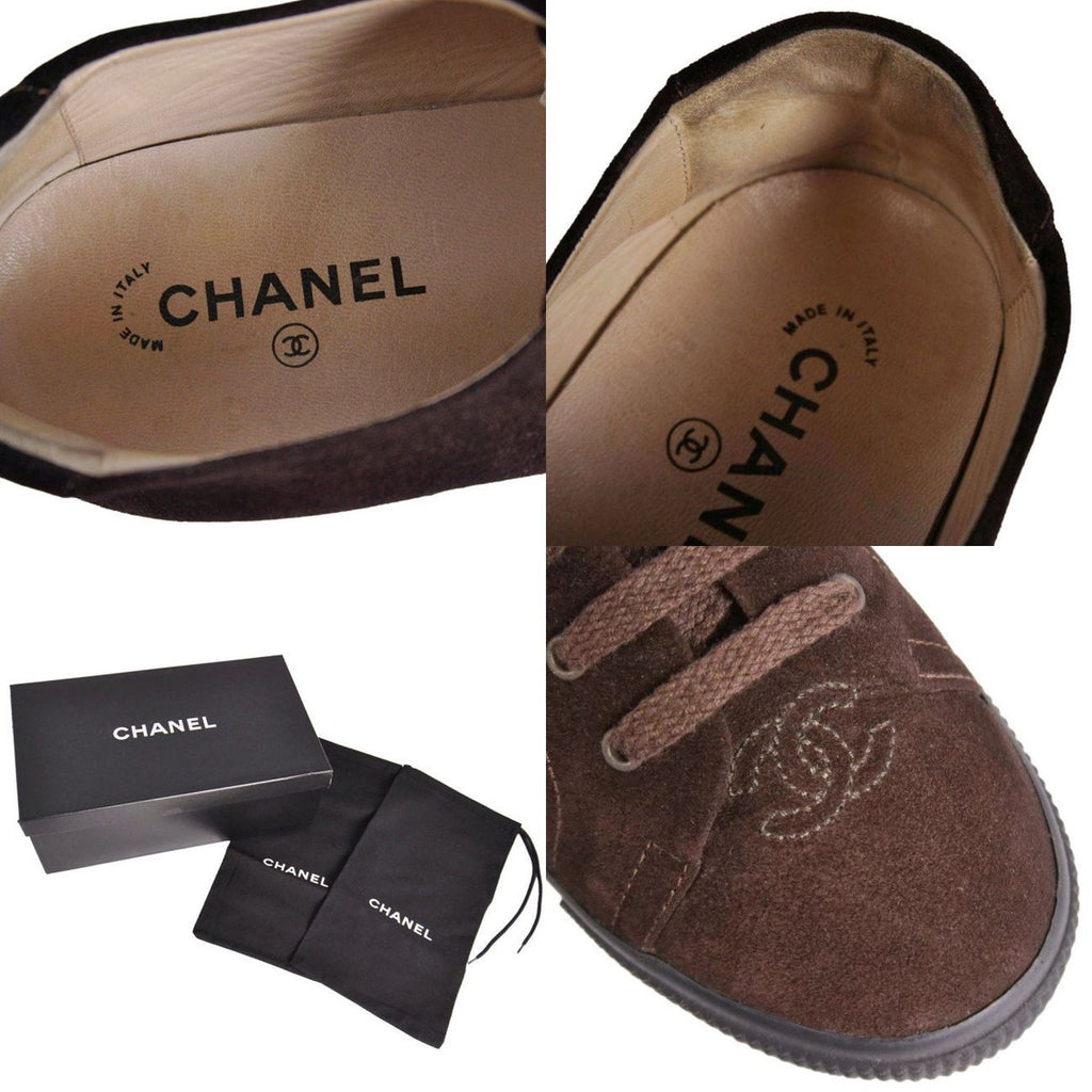 Chanel Vintage Sneakers Low Cut CC Logo — view 9