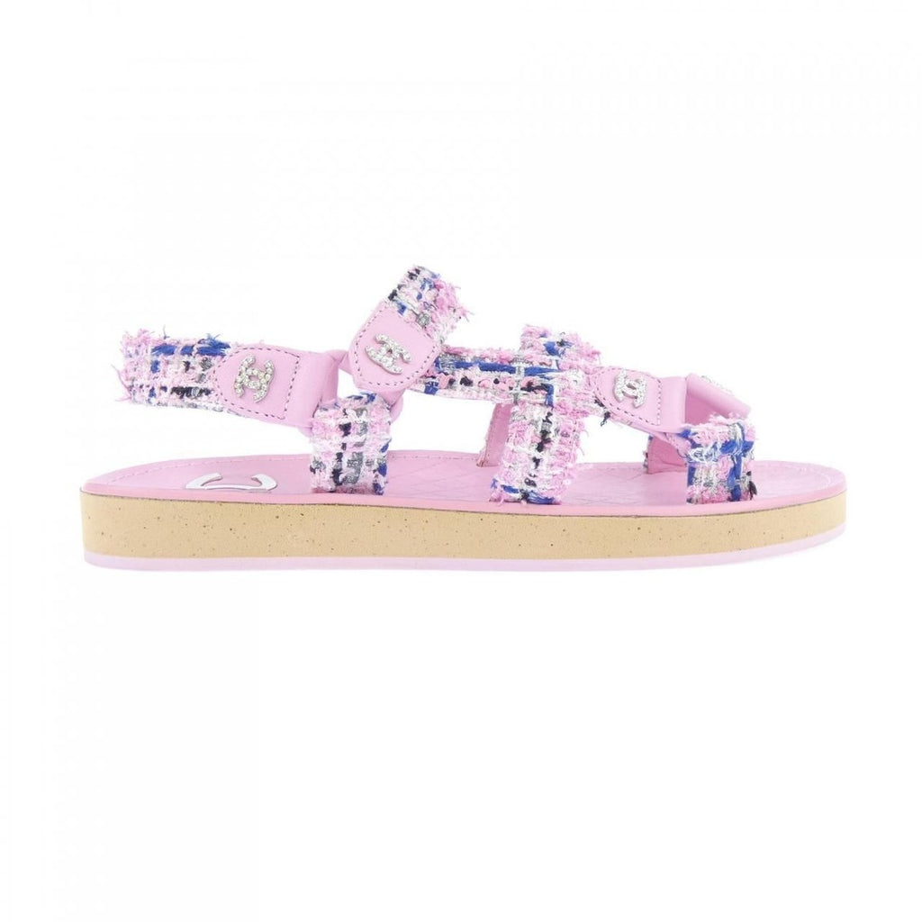 Chanel Sandals Cotton Tweed