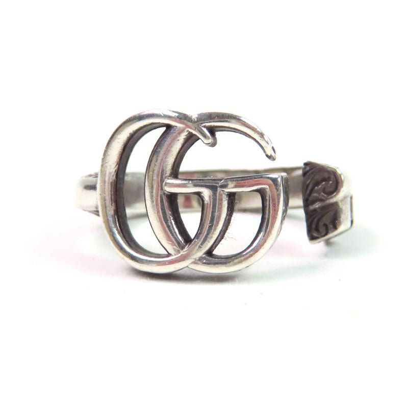 Gucci Double G Key Motif Ring Arabesque AG 925 Silver 10