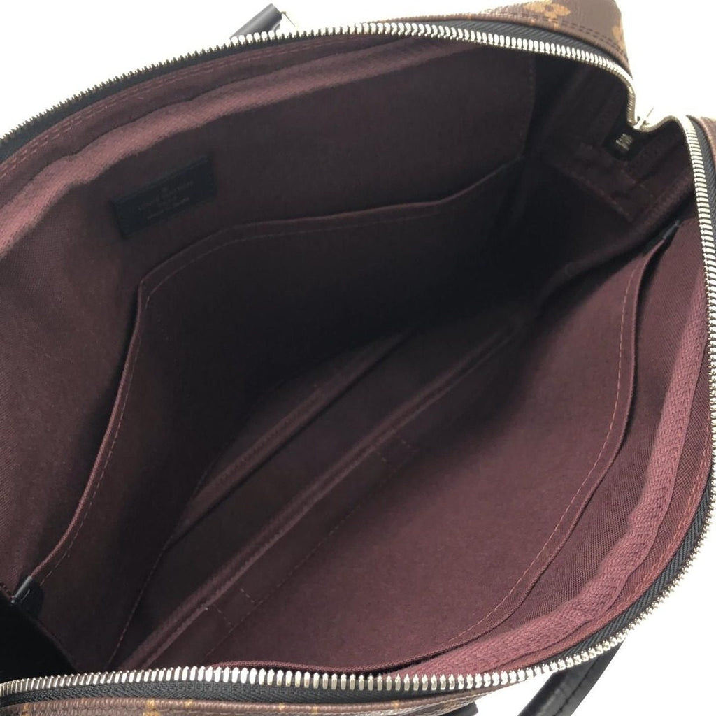 Louis Vuitton Monogram Macassar Porte Document Voyage PM Bag — view 6
