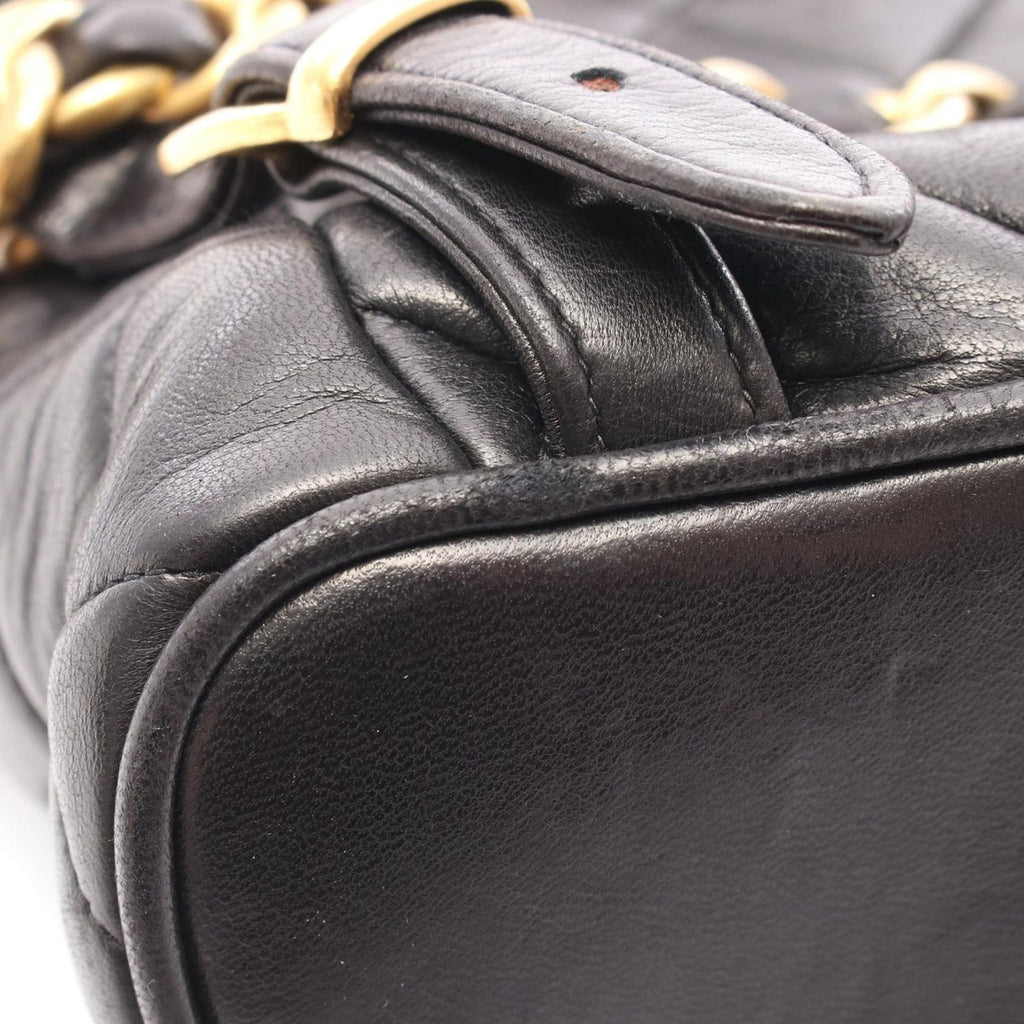 Chanel Rucksack Sac Backpack Quilted Black Lambskin — view 2