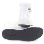 Prada Triangle Logo High Cut Sneakers Leather Shoes — view 5