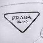 Prada Triangle Logo High Cut Sneakers Leather Shoes — view 7