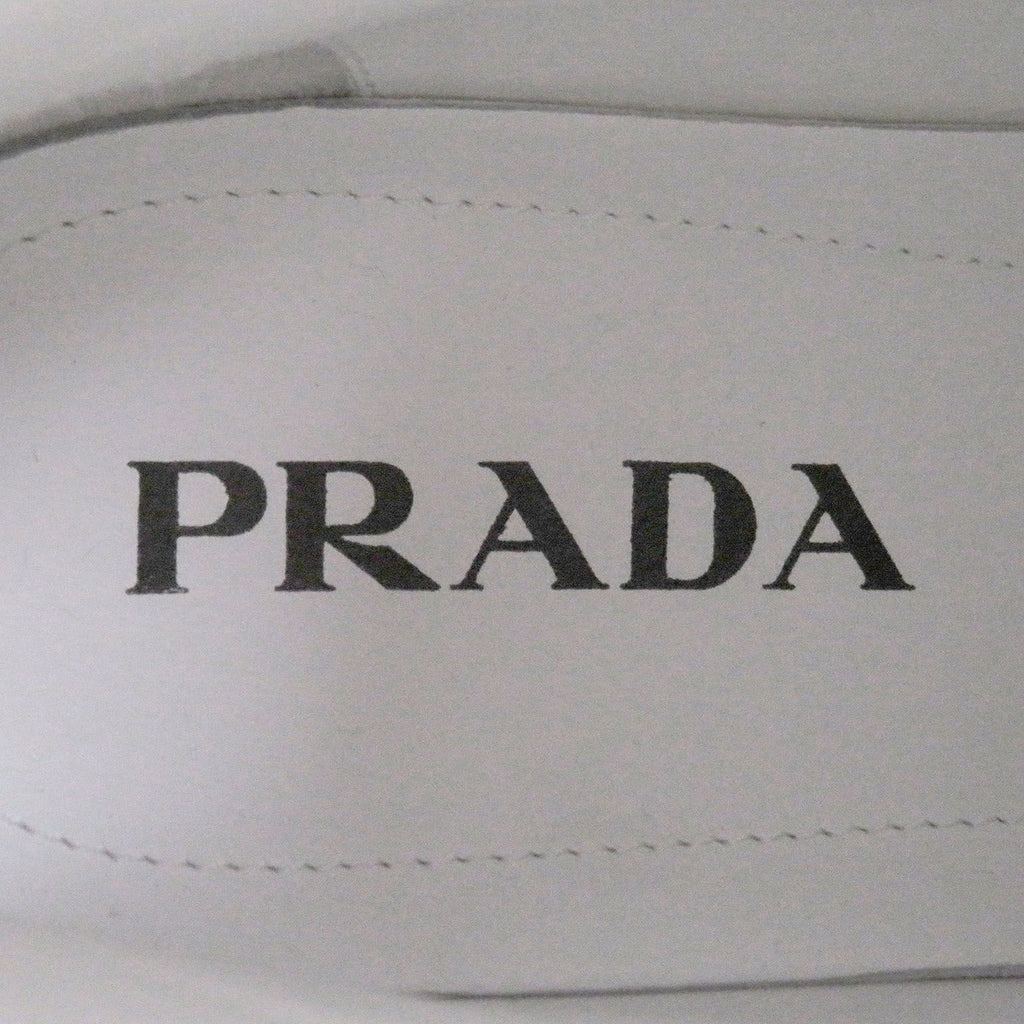 Prada Triangle Logo High Cut Sneakers Leather Shoes — view 8