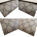 Gucci GG Canvas Leather Beige Ivory Bifold Long Wallet 1491 — view 9