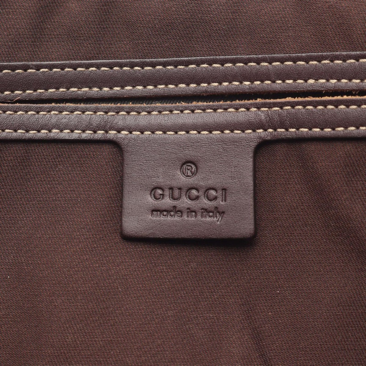 Gucci Tote GG Plus Beige Canvas Leather Brown — view 4