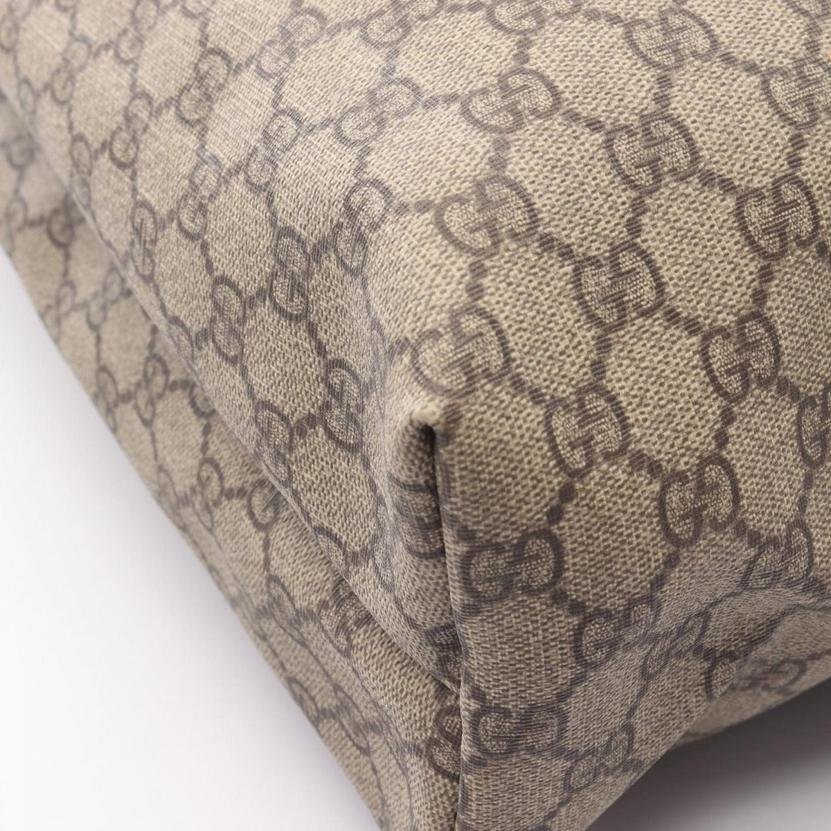 Gucci Tote GG Plus Beige Canvas Leather Brown — view 5