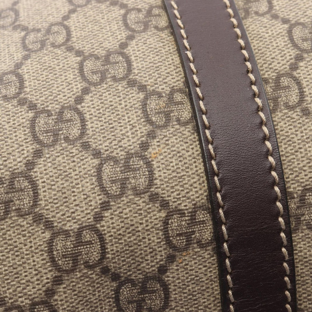 Gucci Tote GG Plus Beige Canvas Leather Brown — view 6