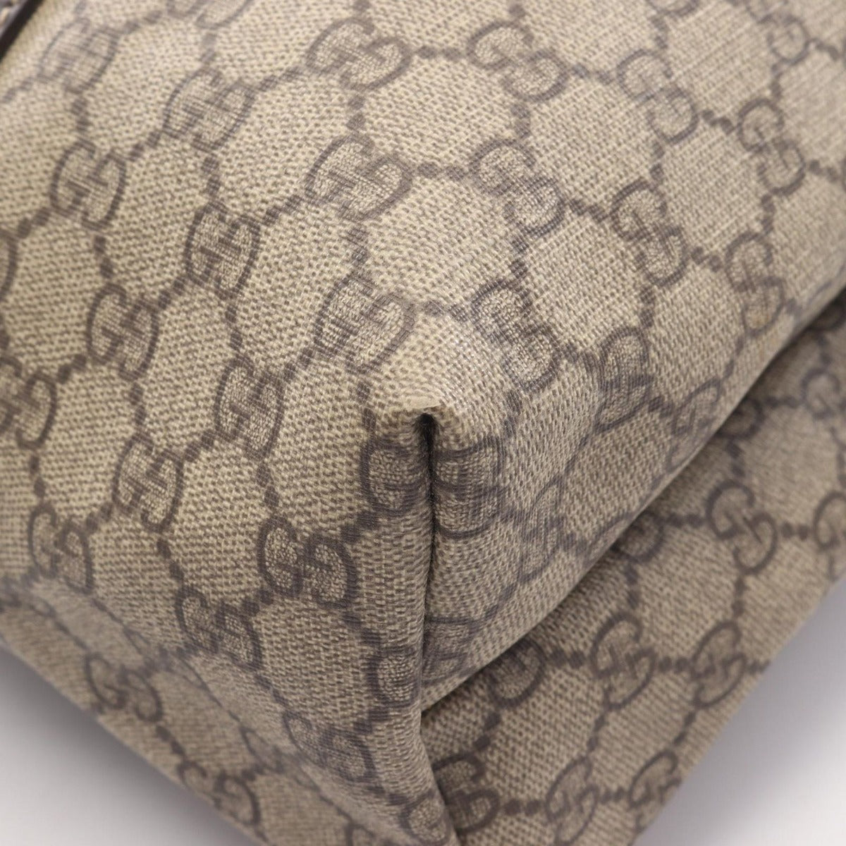Gucci Tote GG Plus Beige Canvas Leather Brown — view 7