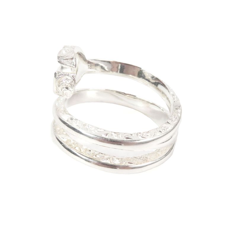 Gucci Double G Key Motif Ring AG 925 Silver 18 Weight — view 3