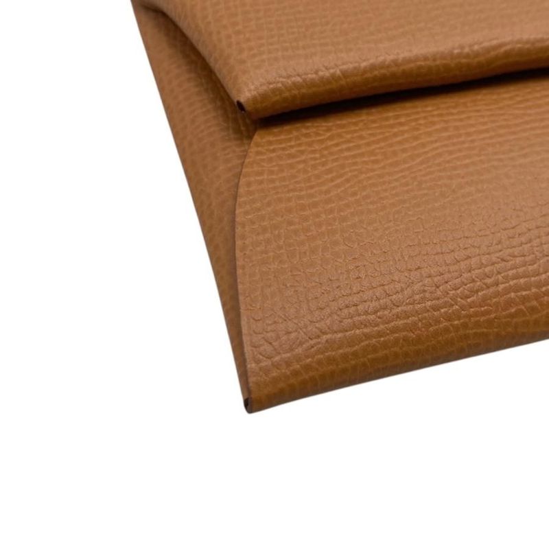 Hermes Coin Case Bastia Epson Gold Brown Silver Hardware — view 3