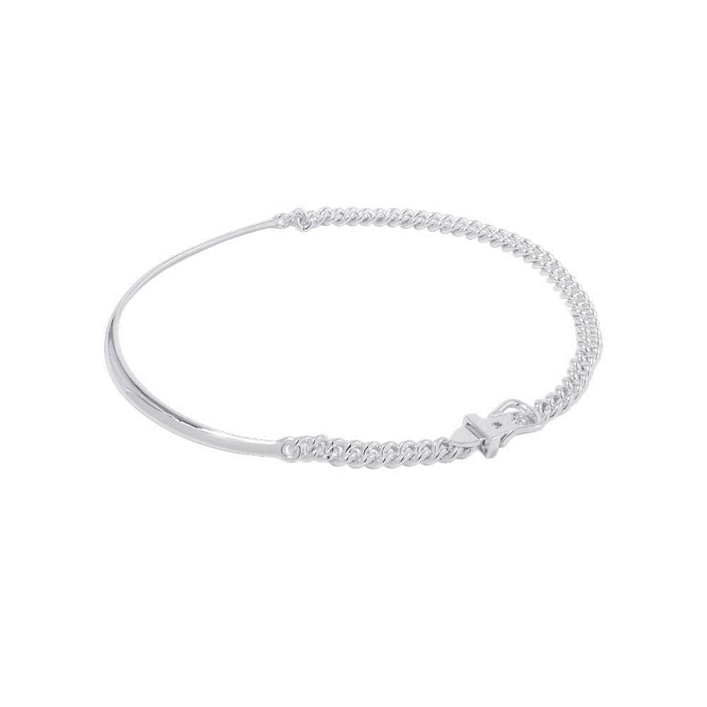 Hermes Necklace Book le Inflexible Silver PM 44