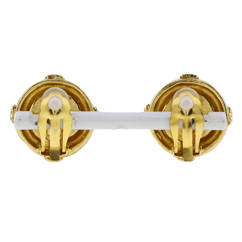 Chanel Coco Mark Vintage Gold Plated 20.7 g Earrings — view 4